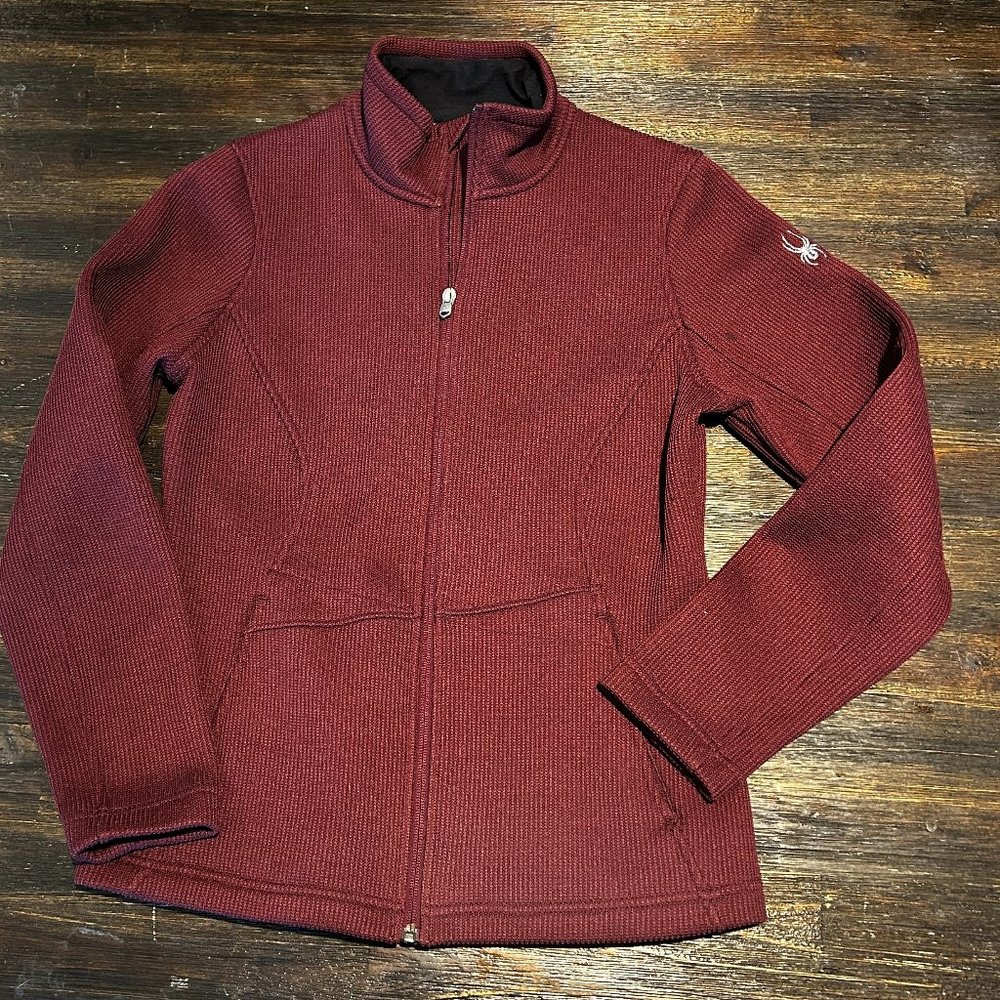 Womens Spyder Jacket - Burgundy Size Medium